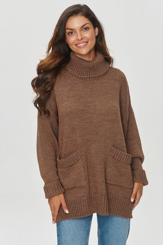Turtleneck model 202969 Makadamia