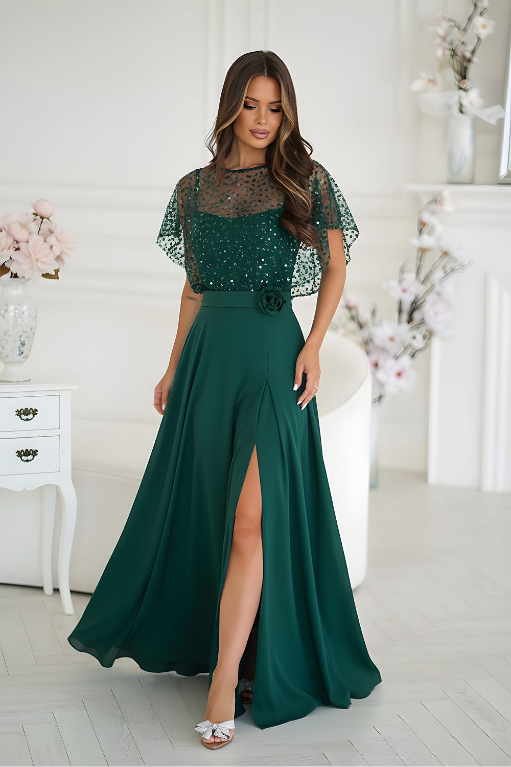  Long dress model 219686 Bicotone 
