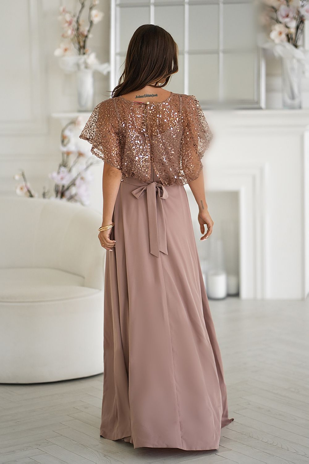  Long dress model 219691 Bicotone 