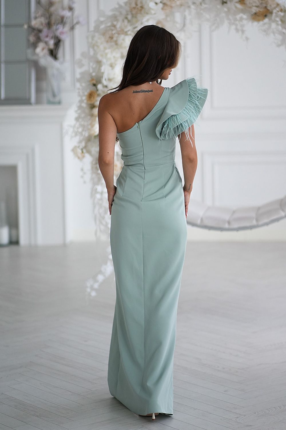  Long dress model 232802 Bicotone 